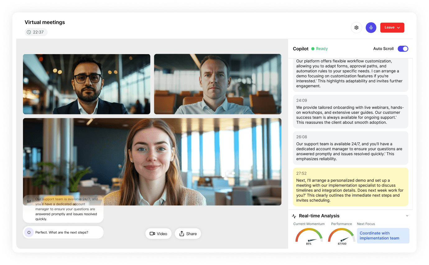 Sales Call Assistant Dashboard
